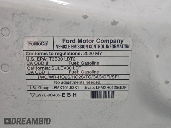 2020 Ford Escape SE z VIN 1FMCU9G66LUB14805, wystawiony jako IAAI lot #42388285 z przebiegiem 50 819 mil mil oraz . Historia ofert i sprzedaży dostępna na DreamBid. Obrazek 8.