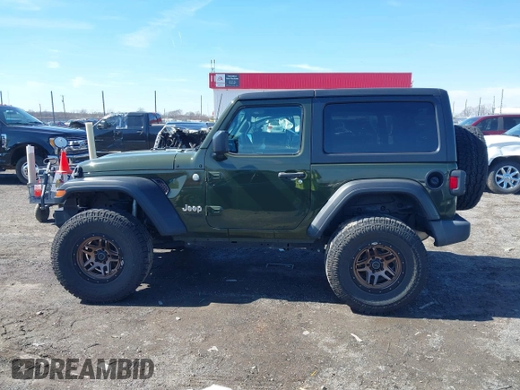 2021 Jeep Wrangler 80th Anniversary with VIN 1C4HJXAG4MW647038, listed as a IAAI auction lot 41580575 with 19,051 mi miles and . Bid and sale history available at DreamBid. Image 14.