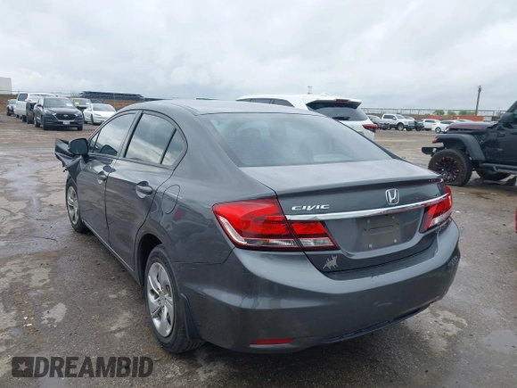 2013 Honda Civic LX with VIN 2HGFB2F53DH594735, listed as a IAAI auction lot 41910115 with Not Provided miles and . Bid and sale history available at DreamBid. Image 3.