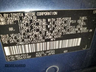 2006 Toyota RAV4 Sport with VIN JTMBD32V165006098, listed as a Copart auction lot 54634335 with Not provided miles and Non repairable. Bid and sale history available at DreamBid. Image 13.