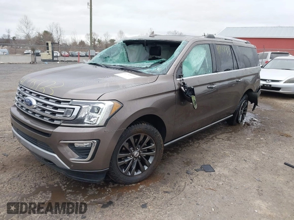2019 Ford Expedition Max Limited with VIN 1FMJK2AT4KEA46550, listed as a IAAI auction lot 41715133 with 113,130 mi miles and . Bid and sale history available at DreamBid. Image 2.