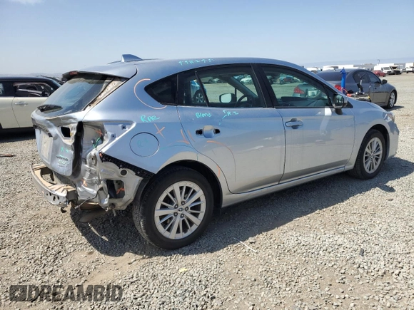 2017 Subaru Impreza Premium with VIN 4S3GTAD65H3729132, listed as a Copart auction lot 54177255 with 95,941 mi miles and Salvage title. Bid and sale history available at DreamBid. Image 3.