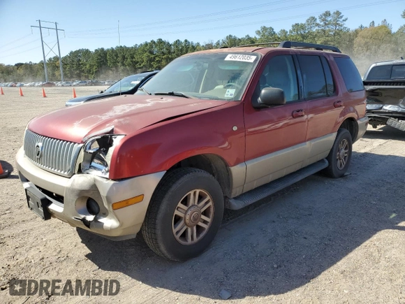 2005 Mercury Mountaineer Convenience z VIN 4M2ZU66K55UJ08891, wystawiony jako Copart lot #49612035 z przebiegiem 281 684 mil mil oraz Szkoda całkowita • Salvage title. Historia ofert i sprzedaży dostępna na DreamBid. Obrazek 1.