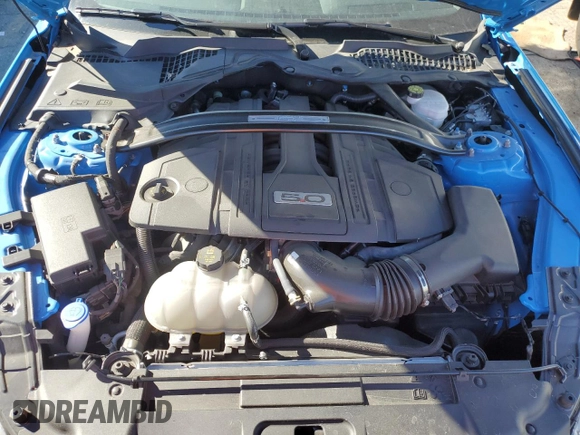 2023 Ford Mustang GT Premium with VIN 1FATP8FF3P5102205, listed as a Copart auction lot 76253414 with 15,474 mi miles and Salvage title. Bid and sale history available at DreamBid. Image 11.