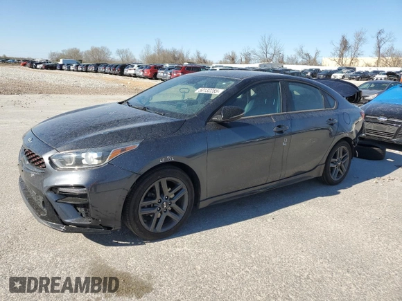 2021 Kia Forte GT-Line with VIN 3KPF34AD0ME275939, listed as a Copart auction lot 50132285 with 77,832 mi miles and Salvage Title. Bid and sale history available at carsss.com. Image 1.