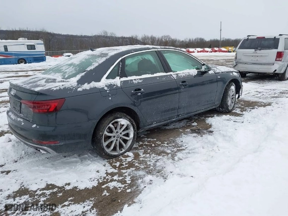 2019 Audi A4 Premium Plus with VIN WAUENAF49KN004543, listed as a IAAI auction lot 41395948 with 104100 miles. Bid and sale history available at carsss.com. Image 4.