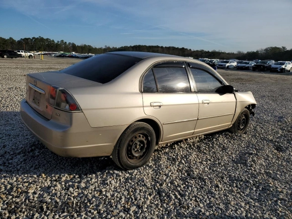 2002 Honda Civic LX with VIN 2HGES16502H605130, listed as a Copart auction lot 88914555 with 131,339 mi miles and Salvage Title. Bid and sale history available at DreamBid. Image 3.