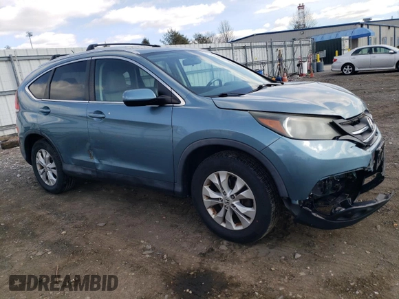 2013 Honda CR-V EX-L with VIN 2HKRM3H70DH523834, listed as a Copart auction lot 47344645 with 163,845 mi miles and Salvage Title. Bid and sale history available at DreamBid. Image 4.