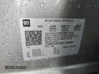 2024 Chevrolet Traverse FWD LT with VIN 1GNERGKS9RJ165465, listed as a Copart auction lot 58985355 with 17,849 mi miles and Salvage title. Bid and sale history available at DreamBid. Image 14.