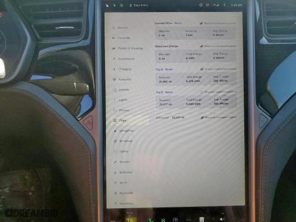 2018 Tesla Model S 75D with VIN 5YJSA1E24JF263536, listed as a Copart auction lot 45871445 with NaN miles and Clean Title. Bid and sale history available at carsss.com. Image 9.