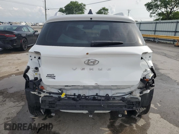 2021 Hyundai Venue SEL with VIN KMHRC8A36MU064530, listed as a Copart auction lot 59814905 with 40,310 mi miles and Salvage title. Bid and sale history available at DreamBid. Image 6.