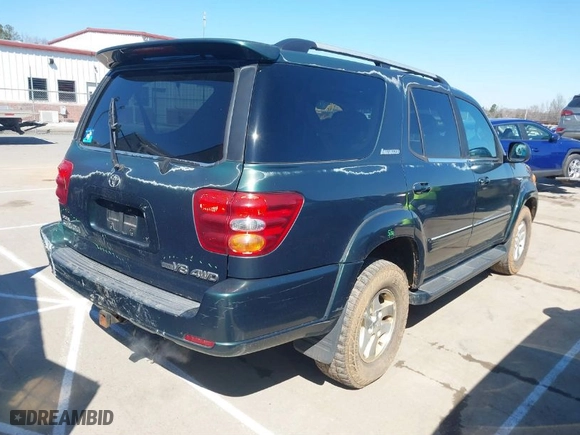 2001 Toyota Sequoia Limited with VIN 5TDBT48A01S048312, listed as a IAAI auction lot 41705751 with 283,397 mi miles. Bid and sale history available at carsss.com. Image 4.