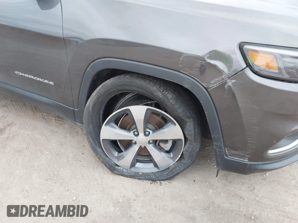 2019 Jeep Cherokee Limited with VIN 1C4PJLDN6KD119458, listed as a IAAI auction lot 41408906 with 72,293 mi miles. Bid and sale history available at carsss.com. Image 6.