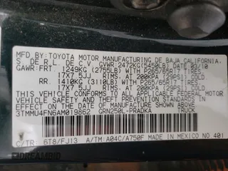 2010 Toyota Tacoma z VIN 3TMMU4FN6AM019862, wystawiony jako Copart lot #57385865 z przebiegiem 251 256 mil mil oraz Szkoda całkowita • Salvage title. Historia ofert i sprzedaży dostępna na DreamBid. Obrazek 12.
