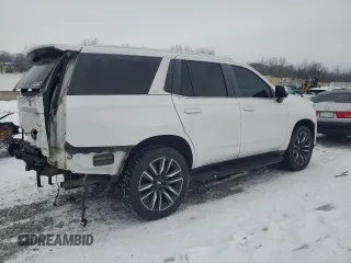 2021 Cadillac Escalade Premium Luxury with VIN 1GYS4BKL4MR414197, listed as a Copart auction lot 88093605 with 63,196 mi miles and Salvage title. Bid and sale history available at DreamBid. Image 3.