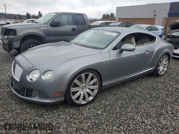 2012 Bentley Continental GT with VIN SCBFR7ZA5CC074511, listed as a Copart auction lot 45402025 with 51,261 mi miles and Salvage Title. Bid and sale history available at DreamBid. Image 1.