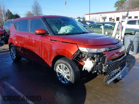 2020 Kia Soul S with VIN KNDJ23AU2L7117902, listed as a IAAI auction lot 41759979 with 59,764 mi miles. Bid and sale history available at carsss.com. Image 1.