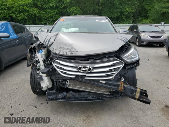 2018 Hyundai Santa Fe 2.4L with VIN 5XYZTDLB9JG563224, listed as a Copart auction lot 58470265 with 133,844 mi miles and Salvage title. Bid and sale history available at DreamBid. Image 5.