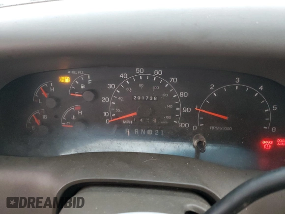 2001 Ford Super Duty F-250 XL with VIN 1FTNW21S81EB16308, listed as a Copart auction lot 85760504 with 291,738 mi miles and Salvage Title. Bid and sale history available at carsss.com. Image 9.