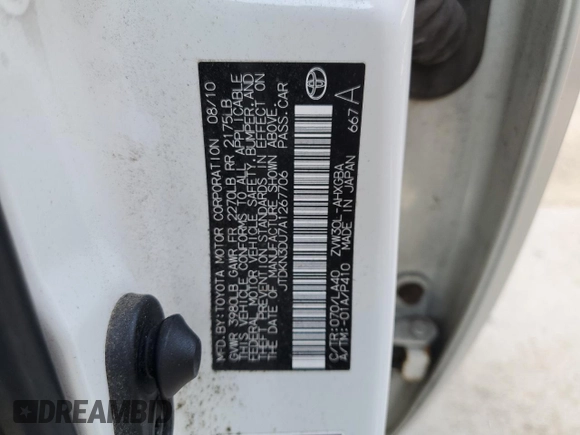 2010 Toyota Prius II with VIN JTDKN3DU7A1267706, listed as a Copart auction lot 50698735 with 157,582 mi miles and Salvage Title. Bid and sale history available at carsss.com. Image 13.