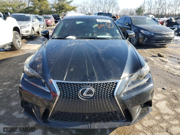 2016 Lexus IS 350 with VIN JTHBE1D22G5025666, listed as a Copart auction lot 87863915 with 0 mi miles and Salvage Title. Bid and sale history available at carsss.com. Image 5.