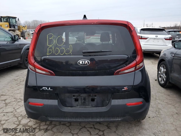 2021 Kia Soul S with VIN KNDJ23AU1M7125264, listed as a Copart auction lot 44117115 with 0 mi miles and Salvage Title. Bid and sale history available at carsss.com. Image 6.