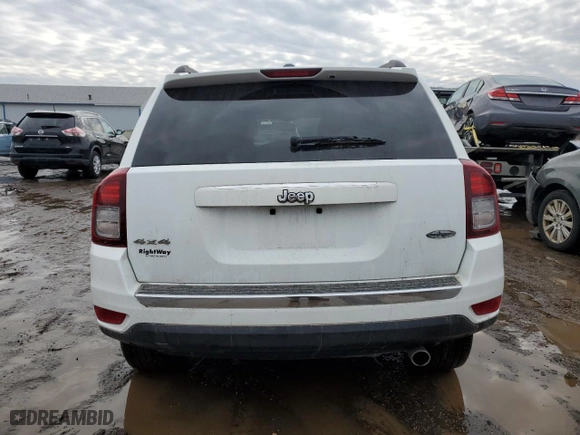 2017 Jeep Compass High Altitude with VIN 1C4NJDEB7HD129801, listed as a Copart auction lot 43848025 with 93,130 mi miles and Salvage Title. Bid and sale history available at carsss.com. Image 6.