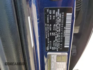 2016 Kia Optima EX with VIN 5XXGU4L31GG083964, listed as a Copart auction lot 52902845 with 119,115 mi miles and Salvage Title. Bid and sale history available at carsss.com. Image 12.