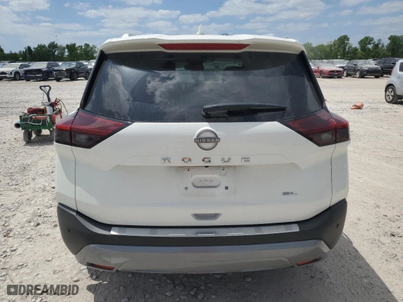 2023 Nissan Rogue SL with VIN 5N1BT3CA2PC687766, listed as a Copart auction lot 52350755 with 35,931 mi miles and Salvage Title. Bid and sale history available at carsss.com. Image 6.