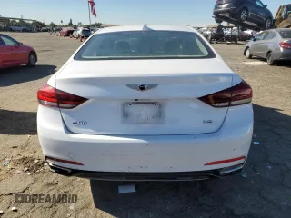 2019 Genesis G80 3.8L with VIN KMTFN4JEXKU326897, listed as a Copart auction lot 81956804 with 57,435 mi miles and Salvage Title. Bid and sale history available at carsss.com. Image 6.