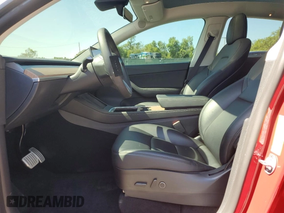 2022 Tesla Model Y Performance with VIN 7SAYGDEF9NF452155, listed as a Copart auction lot 52068895 with 42,072 mi miles and Salvage title. Bid and sale history available at DreamBid. Image 7.