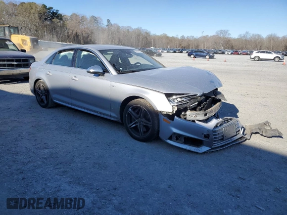 2018 Audi S4 Prestige with VIN WAUC4AF41JA001359, listed as a Copart auction lot 50052295 with 72,003 mi miles and Salvage Title. Bid and sale history available at carsss.com. Image 4.
