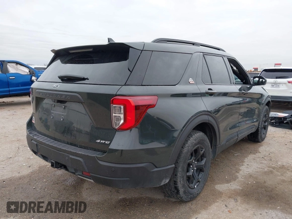 2023 Ford Explorer Timberline with VIN 1FMSK8JH7PGA96258, listed as a IAAI auction lot 41429773 with 34,896 mi miles. Bid and sale history available at carsss.com. Image 4.