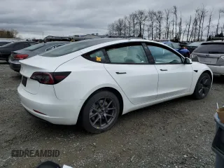 2022 Tesla Model 3 with VIN 5YJ3E1EA9NF360138, listed as a Copart auction lot 50041705 with 16,254 mi miles and Salvage Title. Bid and sale history available at carsss.com. Image 3.