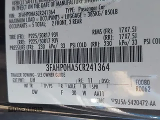 2012 Ford Fusion SE z VIN 3FAHP0HA5CR241364, wystawiony jako IAAI lot #42388912 z przebiegiem 130 126 mil mil oraz . Historia ofert i sprzedaży dostępna na DreamBid. Obrazek 9.