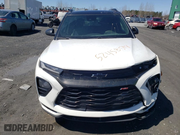 2022 Chevrolet TrailBlazer RS with VIN KL79MUSL7NB122745, listed as a Copart auction lot 52458594 with Not Provided miles and . Bid and sale history available at DreamBid. Image 5.