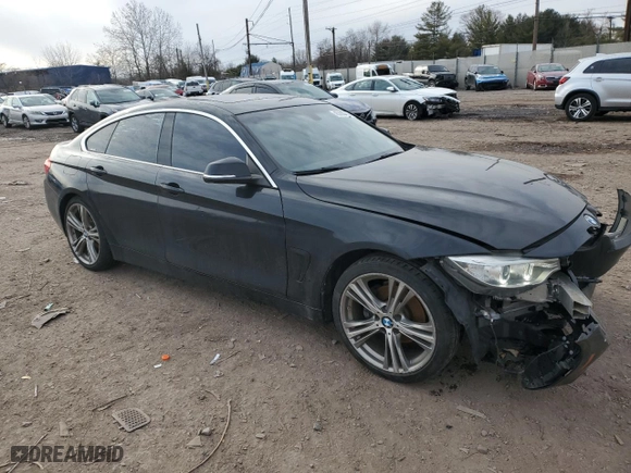 2017 BMW 4 Series 430i with VIN WBA4F7C50HG786401, listed as a Copart auction lot 45880585 with 101,579 mi miles and Salvage Title. Bid and sale history available at carsss.com. Image 4.