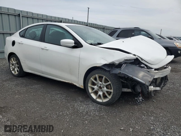 2013 Dodge Dart Rallye with VIN 1C3CDFBAXDD291331, listed as a Copart auction lot 53439395 with 282,305 mi miles and Salvage Title. Bid and sale history available at carsss.com. Image 4.