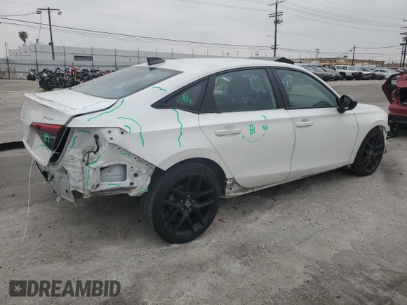2022 Honda Civic Sedan Sport with VIN 2HGFE2F54NH546282, listed as a Copart auction lot 50544285 with 48,060 mi miles and Salvage Title. Bid and sale history available at carsss.com. Image 3.