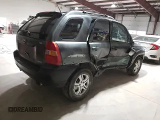 2005 Kia Sportage LX with VIN KNDJE723857118317, listed as a Copart auction lot 80383494 with 91,084 mi miles and Salvage Title. Bid and sale history available at carsss.com. Image 3.