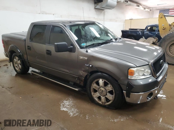 2006 Ford F-150 XLT with VIN 1FTPW14586FB79905, listed as a Copart auction lot 85707984 with 196,039 mi miles and Salvage title. Bid and sale history available at DreamBid. Image 4.
