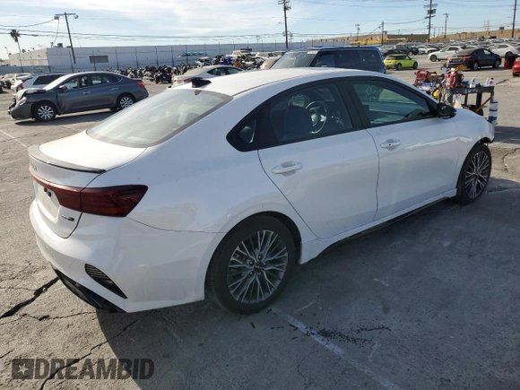 2023 Kia Forte GT-Line with VIN 3KPF54AD2PE672695, listed as a Copart auction lot 42388975 with 22,351 mi miles and Salvage Title. Bid and sale history available at carsss.com. Image 3.