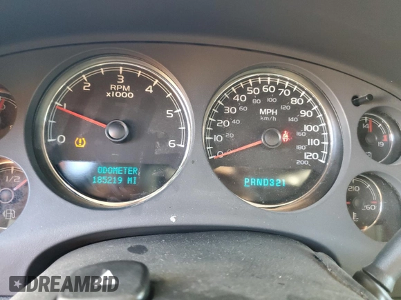 2007 GMC Yukon SLE w/3SA with VIN 1GKFC13C27R341102, listed as a Copart auction lot 46651705 with 185,219 mi miles and Salvage Title. Bid and sale history available at carsss.com. Image 9.