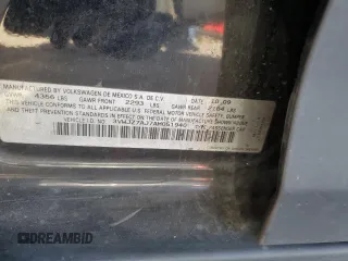 2010 Volkswagen Jetta S with VIN 3VWJZ7AJ7AM051940, listed as a Copart auction lot 54792105 with 159,460 mi miles and Salvage title. Bid and sale history available at DreamBid. Image 12.