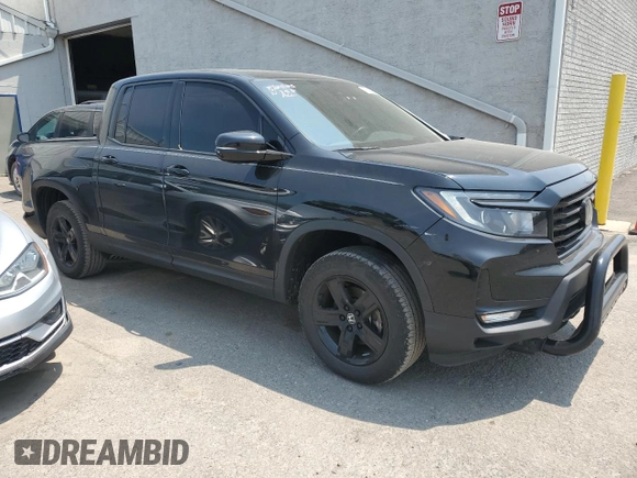 2023 Honda Ridgeline Black Edition with VIN 5FPYK3F84PB016684, listed as a Copart auction lot 58999785 with 45,171 mi miles and Salvage title. Bid and sale history available at DreamBid. Image 4.