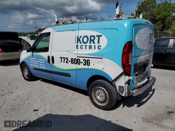 2016 Ram ProMaster City Cargo Tradesman with VIN ZFBERFAT0G6B52042, listed as a Copart auction lot 61444835 with 143,723 mi miles and Salvage title. Bid and sale history available at DreamBid. Image 2.