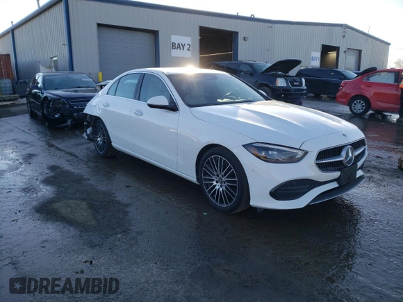 2024 Mercedes-Benz C 300 with VIN W1KAF4HBXRR164323, listed as a Copart auction lot 42512355 with 7,494 mi miles and Salvage Title. Bid and sale history available at DreamBid. Image 4.
