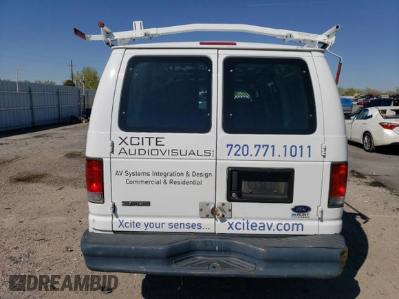 2008 Ford Econoline Cargo Commercial with VIN 1FTNE14W58DA65894, listed as a Copart auction lot 55408245 with 239,021 mi miles and Clean Title. Bid and sale history available at carsss.com. Image 6.