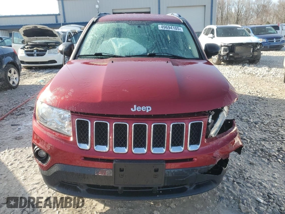 2012 Jeep Compass Sport with VIN 1C4NJDBB2CD625747, listed as a Copart auction lot 49694105 with 107,922 mi miles and Clean Title. Bid and sale history available at carsss.com. Image 5.