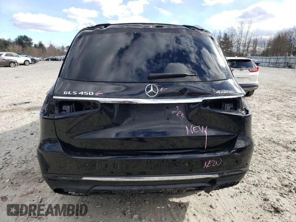2021 Mercedes-Benz GLS 450 with VIN 4JGFF5KE3MA424413, listed as a Copart auction lot 45799114 with 31,631 mi miles and . Bid and sale history available at DreamBid. Image 6.